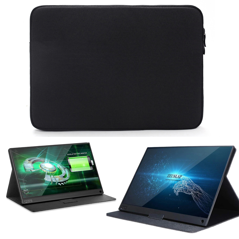 Portable Monitor Carry Sleeve Bag - Zeuslapポータブルディスプレイバッグ,防水キャンバス,ジッパー付き,16インチ