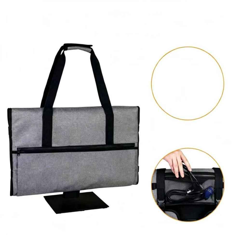 Portable Monitor Carry Sleeve Bag - 24インチ、34インチのデスクトップPCモニター用保護ケース。持ち運び用ハンドバッグ、旅行用、移動用。耐久性に優れたパッド入りの収納バッグ。