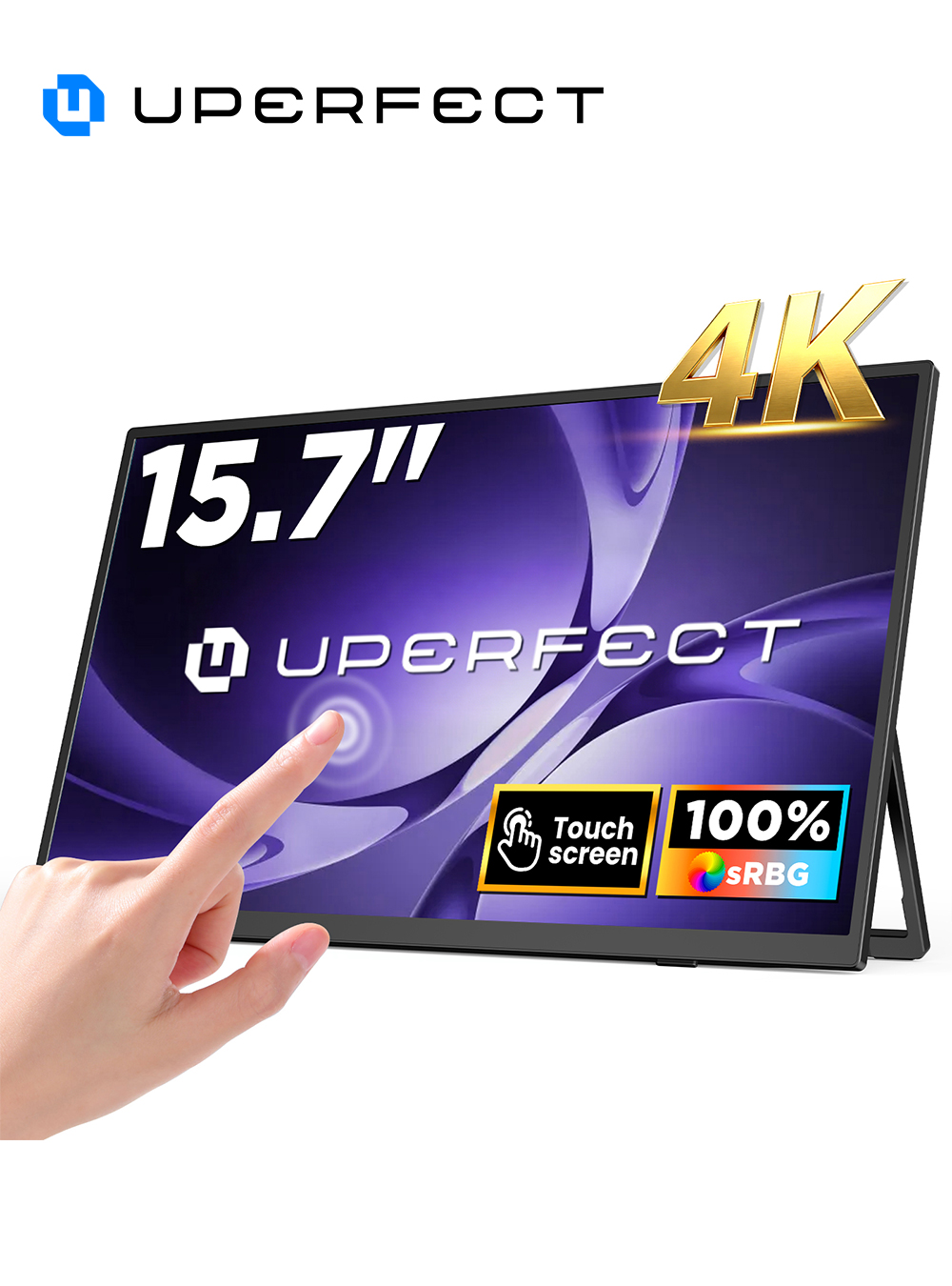 Portable Touchscreen Monitor For Laptop - UPERFECT 4K UHD ポータブル モニター 15.6
