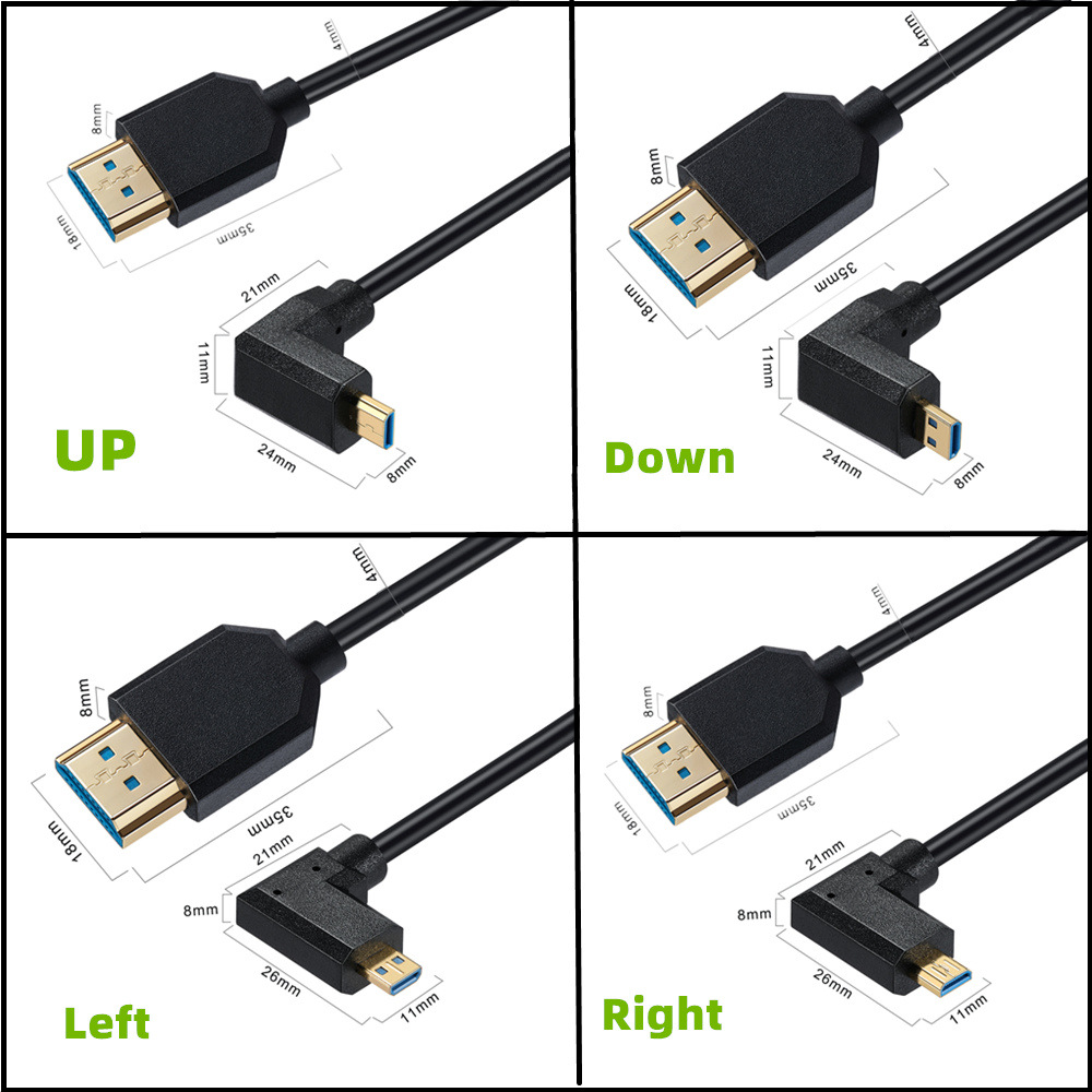 Mini Hdmi To Hdmi Cable Ultra Slim - OD4.0mm スリム/超スリム マイクロミニ HDMI to HDMI