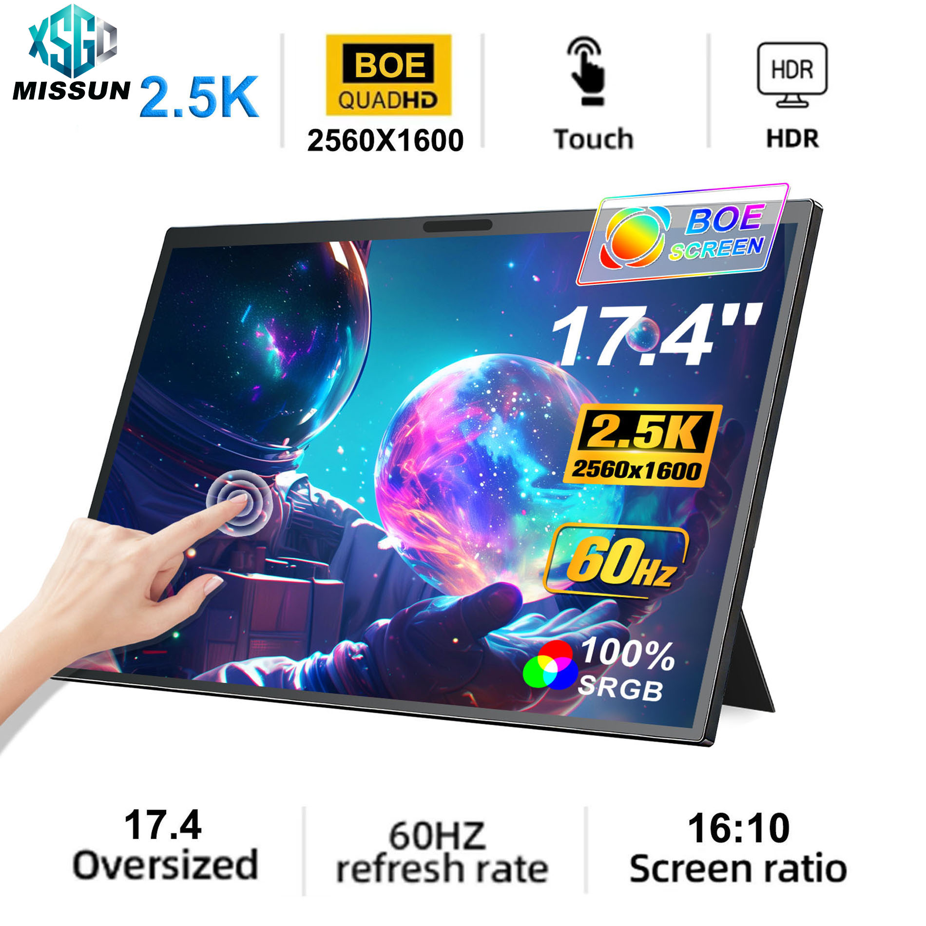 Portable Monitor 15.6 Inch 1080P Type C - MISSUN 14/15.6/17.3インチ 1080P ミニセカンドゲーミングディスプレイ ポータブルモニター 外部スクリーン