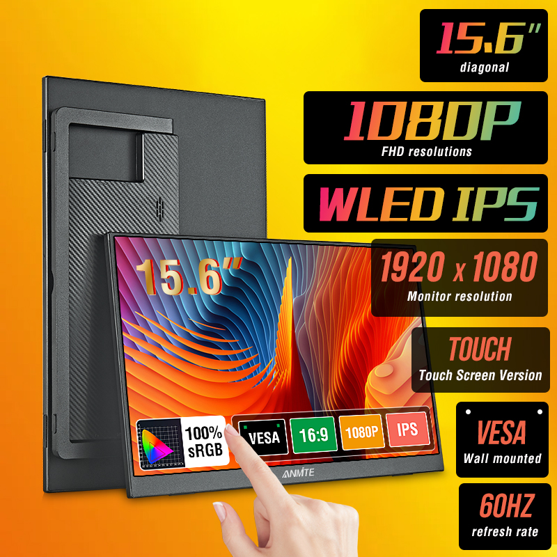 Portable Monitor 15.6 Inch 1080P Type C - 15.6 インチ タッチ ポータブル モニター ADS-IPS