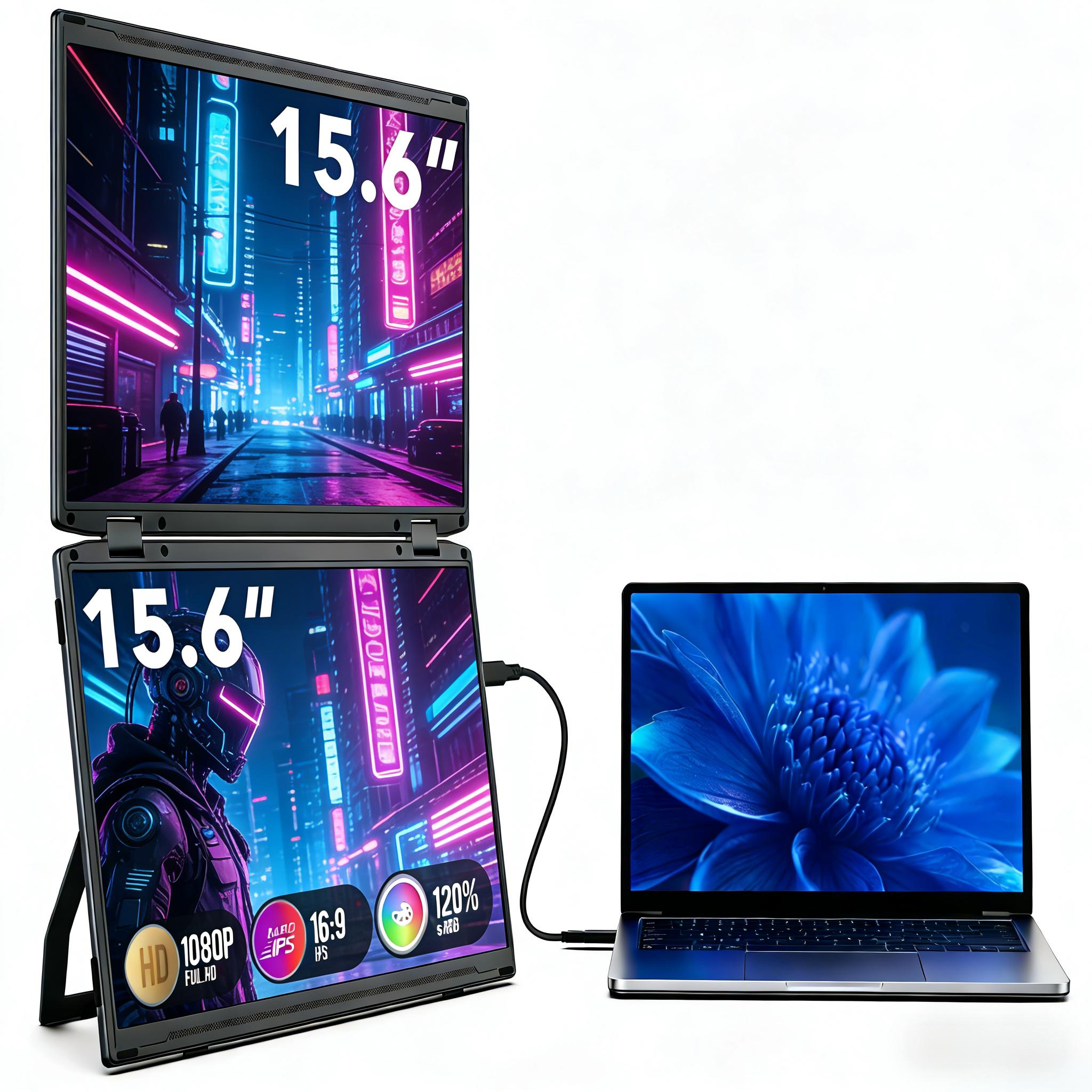 Portable Monitor 15.6 Inch 1080P Type C - 新製品 15.6インチ M4 ポータブルモニター トリプルFHD 1080P