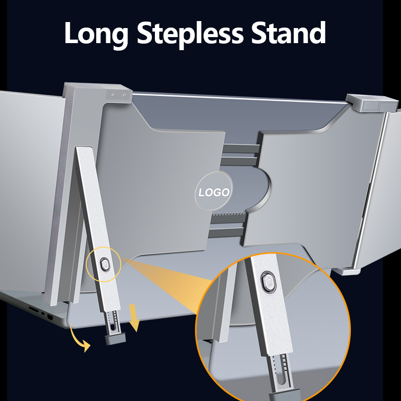 Dual Screen Portable Monitor Extender - 2026年 プラグアンドプレイ 14インチ拡張ブラケット ポータブルモニター デュアルラップトップスクリーンエクステンダー FHD