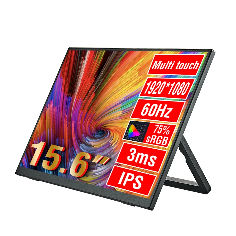 Anmite 15.6インチ ポータブルタッチモニター 10 - Portable Monitor 15.6 Inch 1080P Type C のレビューと価格