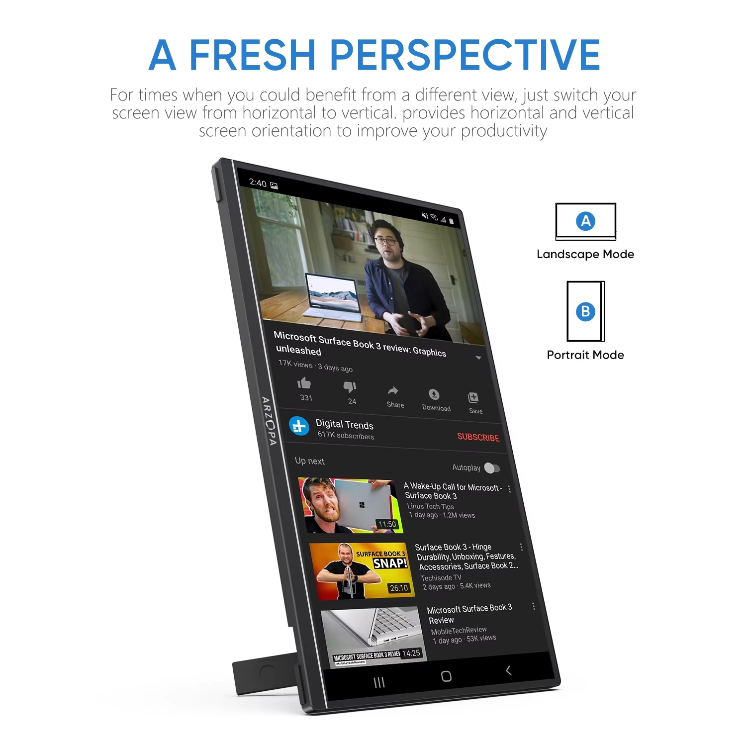 15.6インチ ポータブルモニター FHD 1080P IP - Portable Monitor 15.6 Inch 1080P Type C のレビューと価格