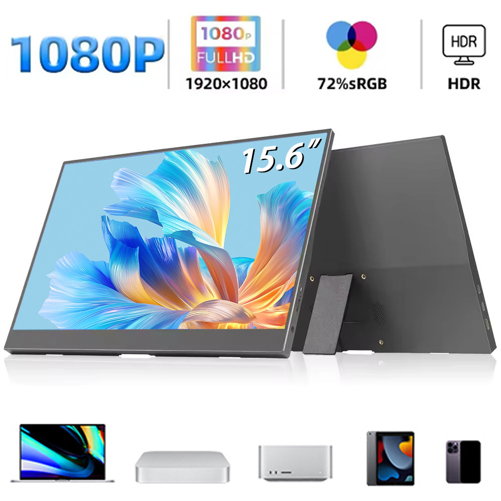 AHXJJKA 15.6インチ ポータブルモニター 1080 - Portable Monitor 15.6 Inch 1080P Type C のレビューと価格