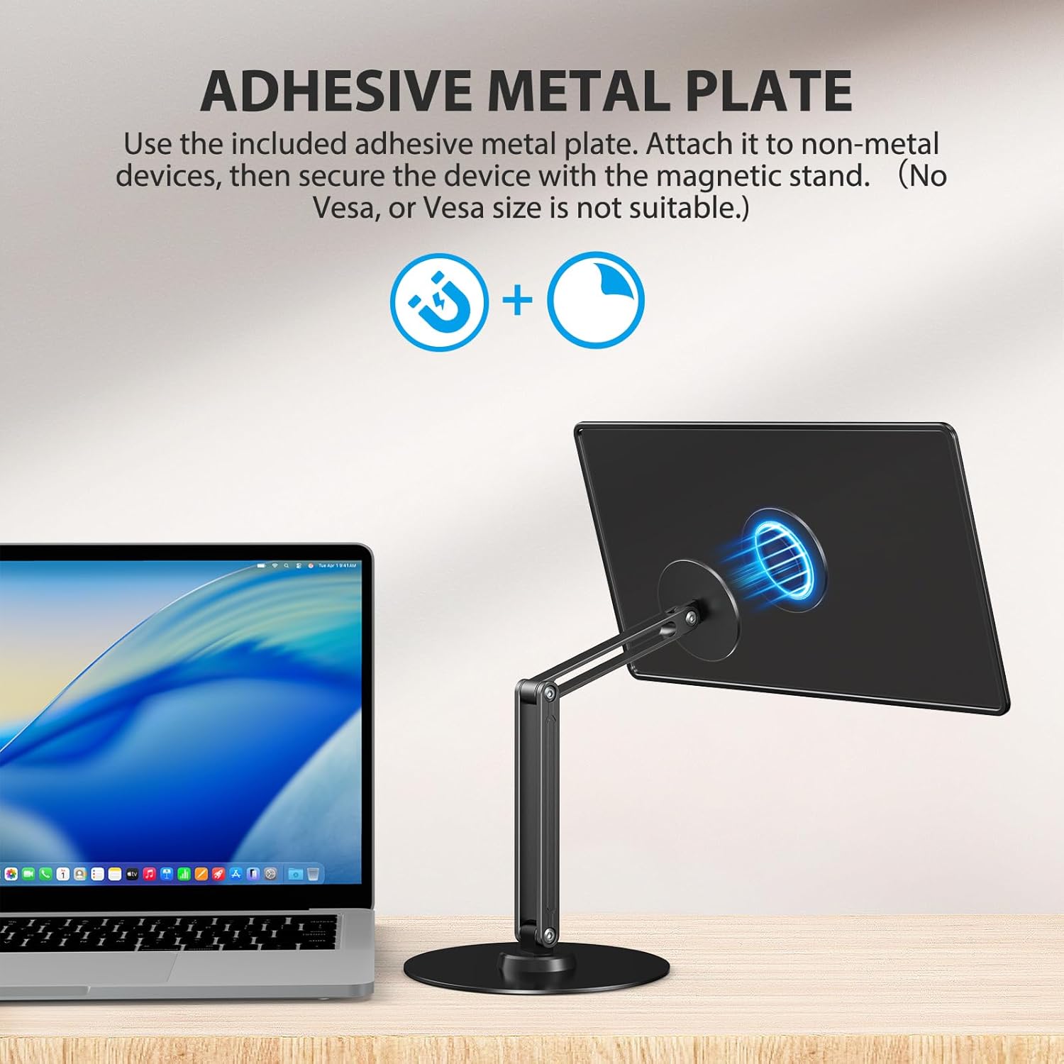 UPERFECT メタル製磁石式VESA 2-in-1スタン - Portable Monitor Mount Arm Vesa 75 のレビューと価格