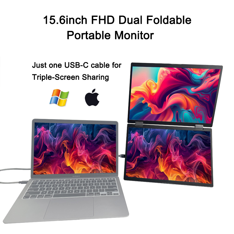 新型15.6インチ フルHD 1920*1080 IPSディ - Dual Screen Portable Monitor Extender のレビューと価格