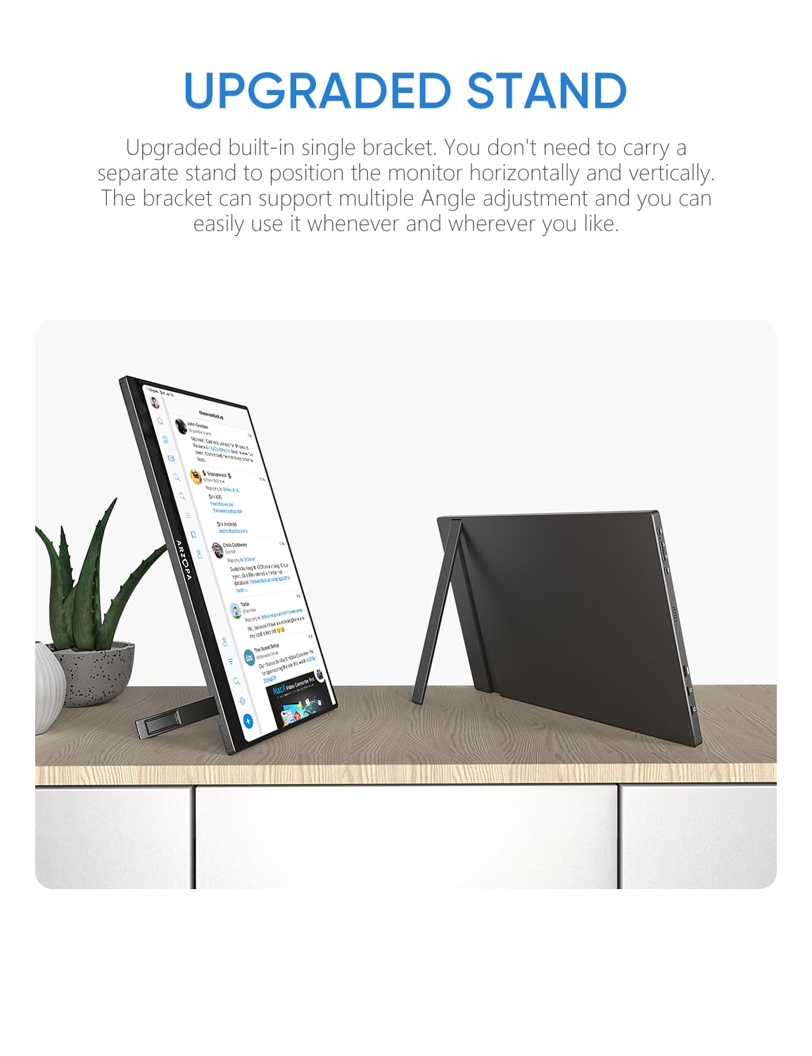 Arzopa A1T：10ポイントタッチスクリーン、IPSパ - Portable Monitor 15.6 Inch 1080P Type C のレビューと価格