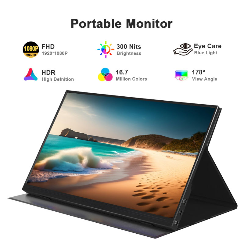 新型15.6インチポータブルモニター、ドライバ不要のトリプル - Triple Screen Laptop Monitor Foldable のレビューと価格