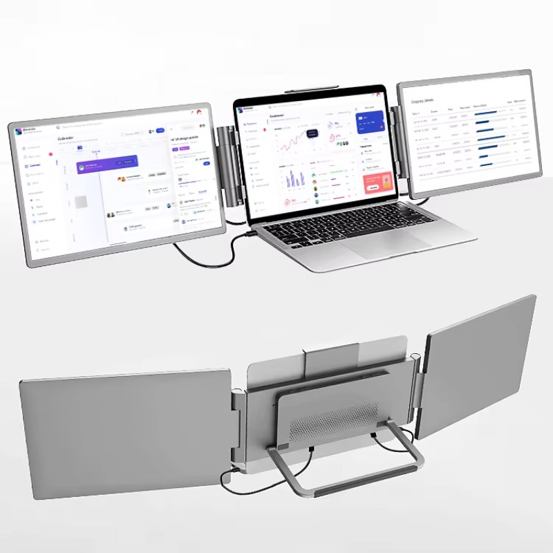 ベストセラー SIBOLAN 14インチ トリプルポータブル - Dual Screen Portable Monitor Extender のレビューと価格