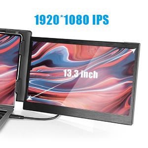 H1 Plus モニター画面拡張器 デュアルラップトップモニ - Dual Screen Portable Monitor Extender のレビューと価格