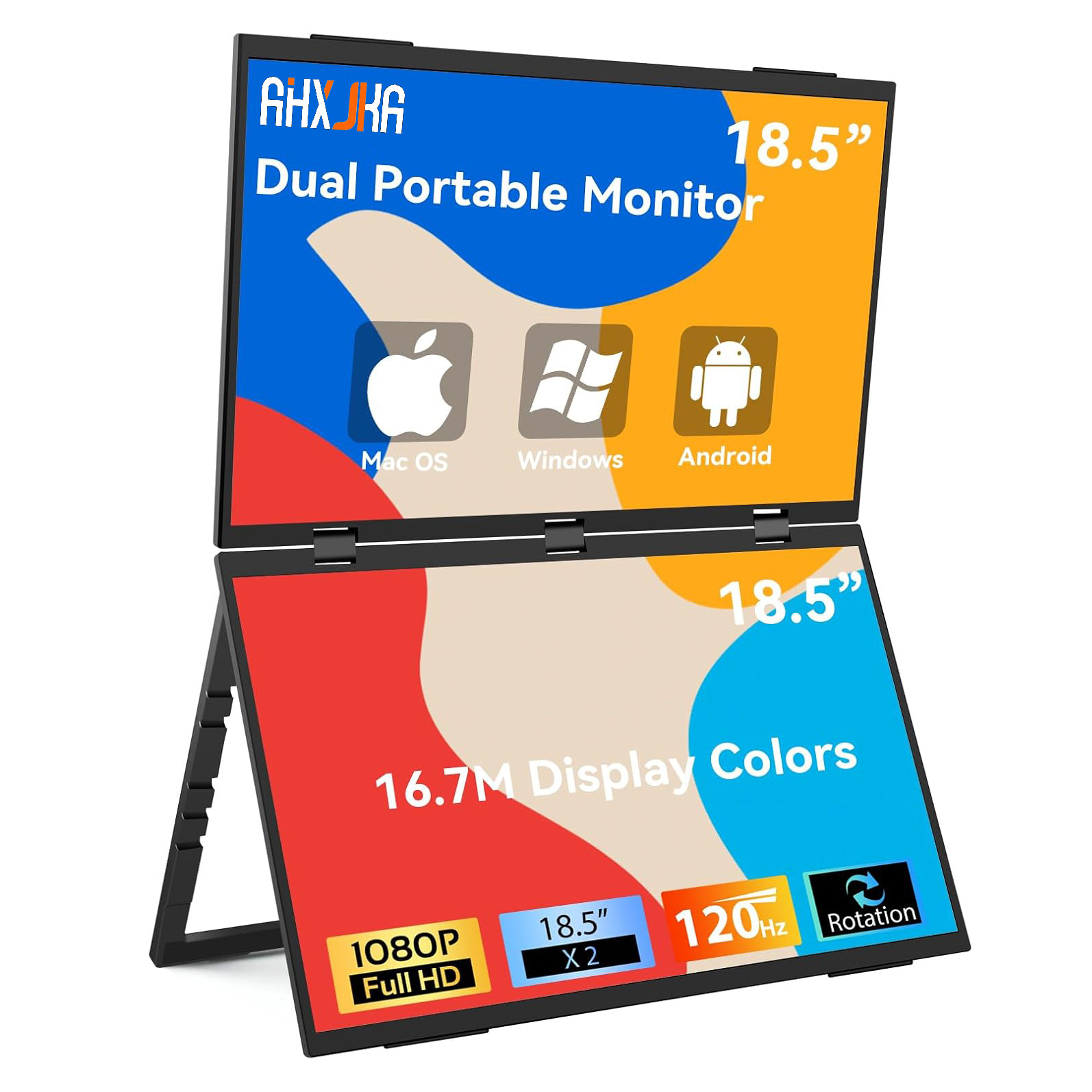 AHXJKA 18.5インチ 100Hz ノートパソコン用ス - Dual Screen Portable Monitor Extender のレビューと価格