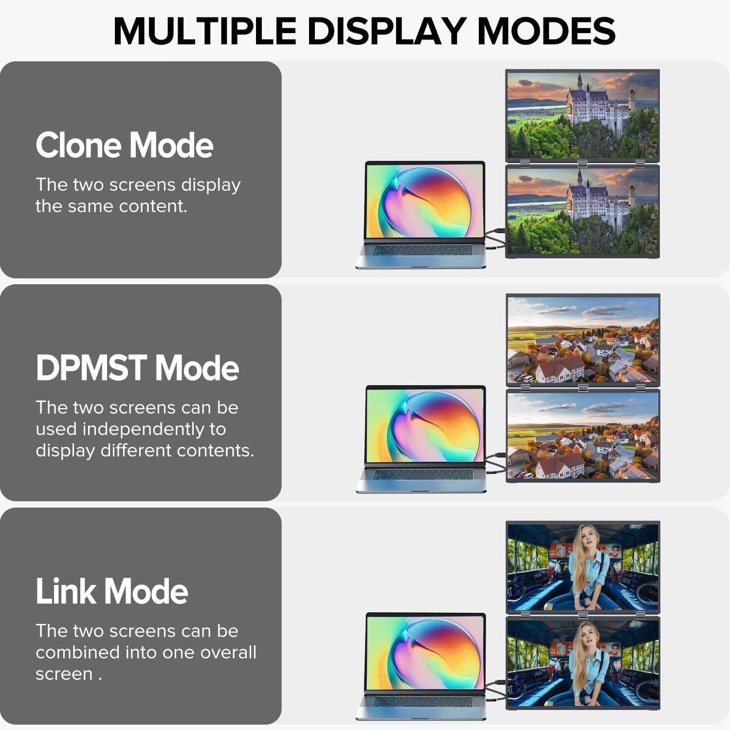 AHXJKA 18.5インチ 100Hz ノートパソコン用ス - Dual Screen Portable Monitor Extender のレビューと価格