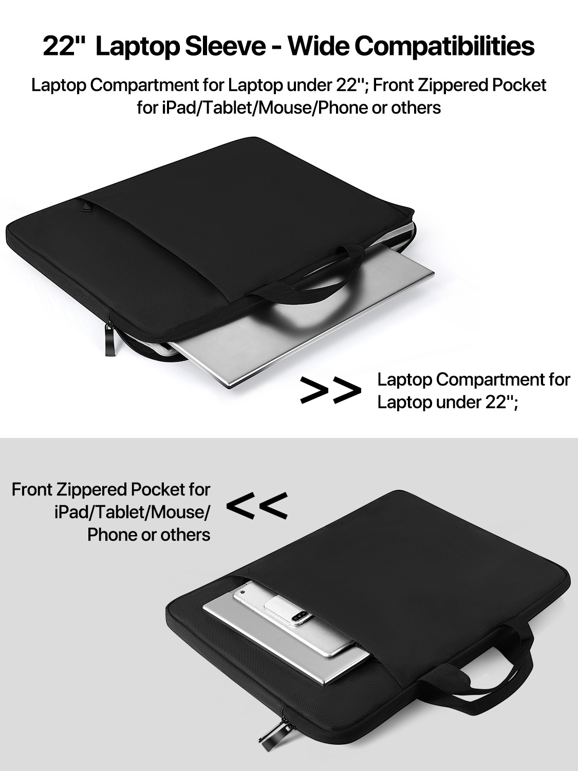 UPERFECT 22インチノートパソコンスリーブ保護キャリ - Portable Monitor Carry Sleeve Bag のレビューと価格