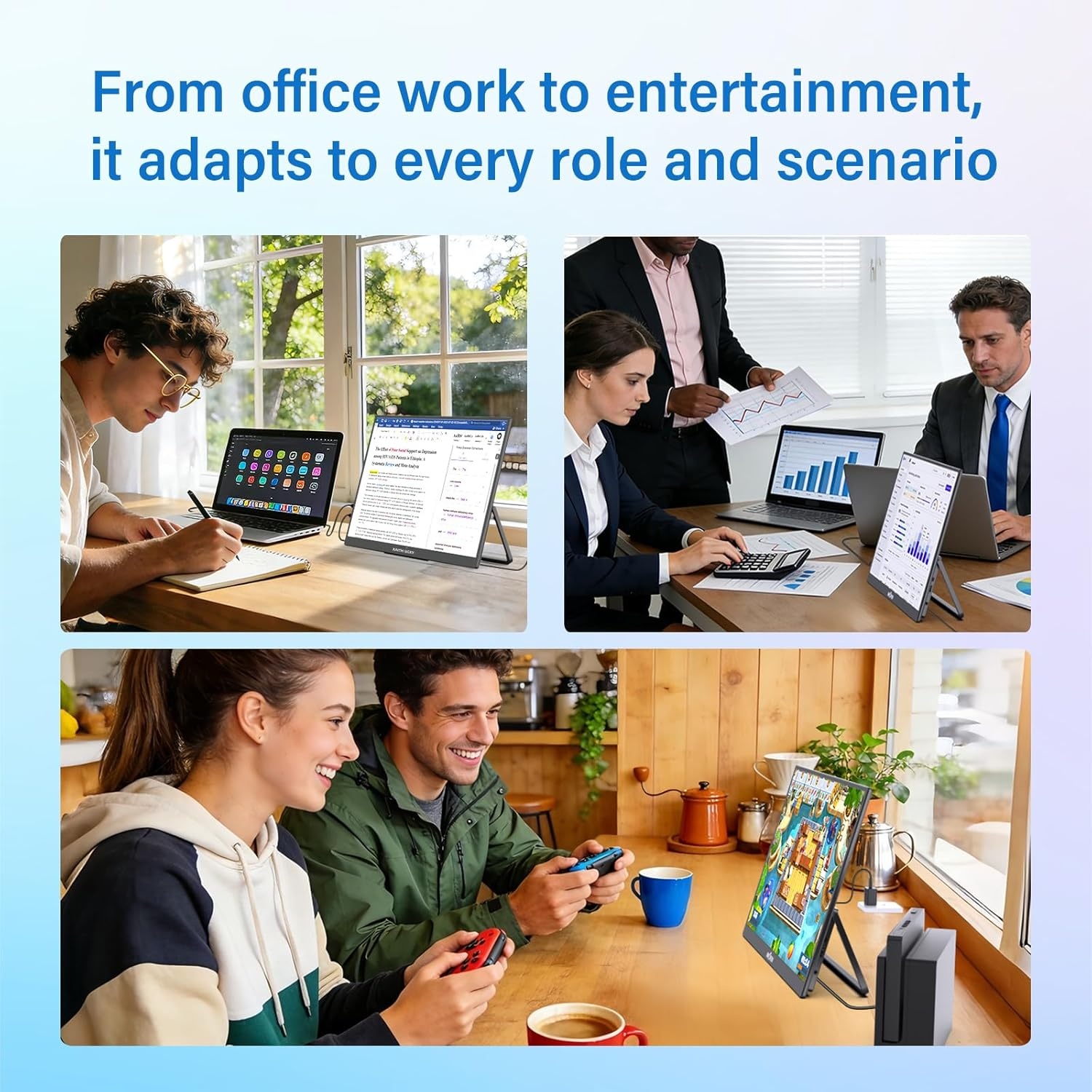 ポータブルモニター 16インチ 1200P ノートパソコン用 - Dual Screen Portable Monitor Extender のレビューと価格