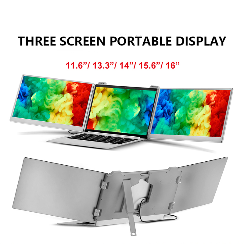 NEW Abeloe 15.6インチ ポータブルモニター ト - Triple Screen Laptop Monitor Foldable のレビューと価格