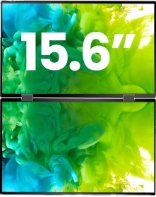 ポータブルデュアルモニター 2 x 15.6インチ 折りたた - Triple Screen Laptop Monitor Foldable のレビューと価格