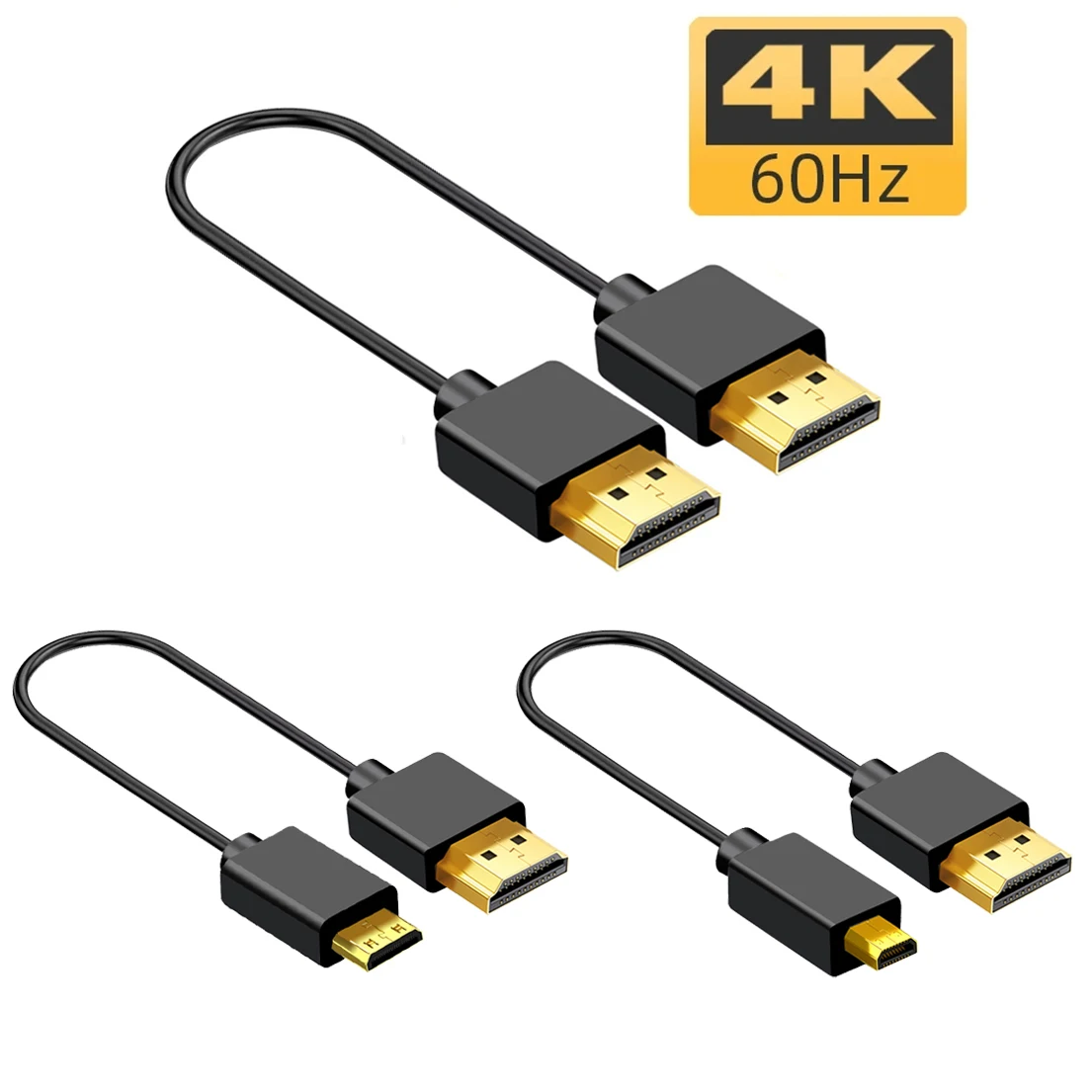 ポータブルスリムライトHD2。 0 ケーブル 4K@60Hz - Mini Hdmi To Hdmi Cable Ultra Slim のレビューと価格