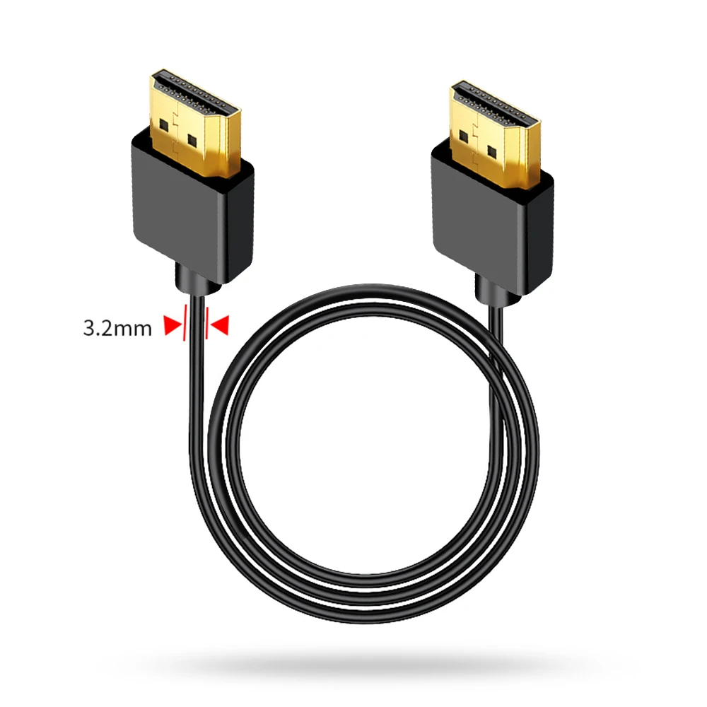 ポータブルスリムライトHD2。 0 ケーブル 4K@60Hz - Mini Hdmi To Hdmi Cable Ultra Slim のレビューと価格