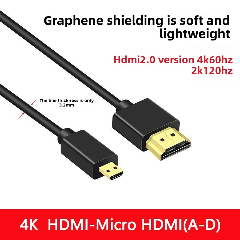 4KウルトラスリムHDMI toマイクロHDTVケーブル 3 - Mini Hdmi To Hdmi Cable Ultra Slim のレビューと価格