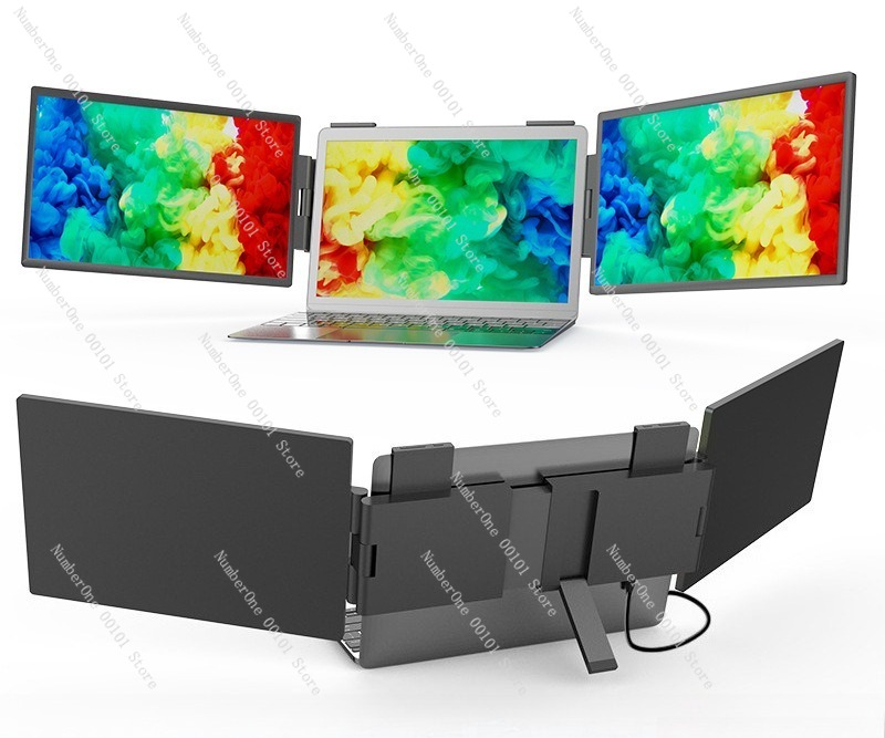 デュアルスクリーン14インチポータブルモニター、ノートパソコ - Dual Screen Portable Monitor Extender のレビューと価格