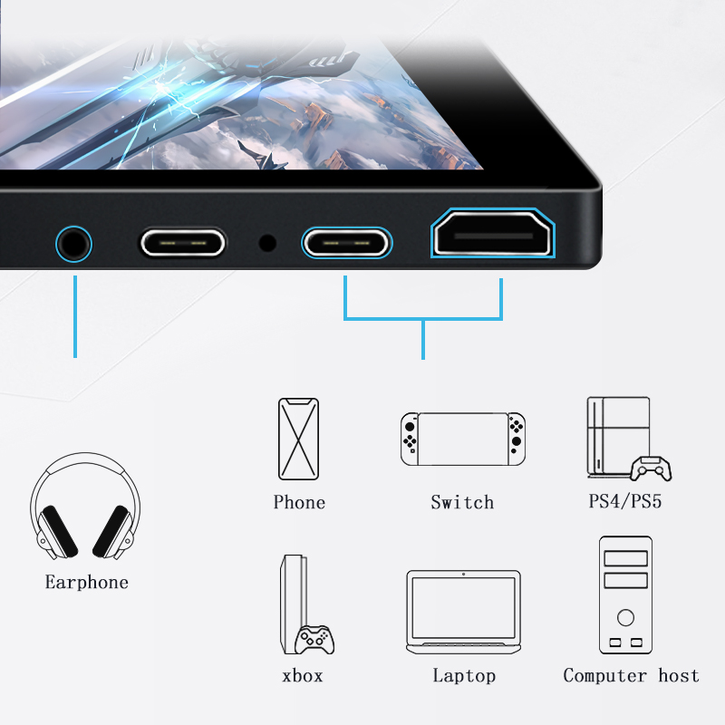 17.3インチ超薄型ゲーミングタッチスクリーン2K 144H - Portable Gaming Monitor 144Hz 17.3 Inch のレビューと価格