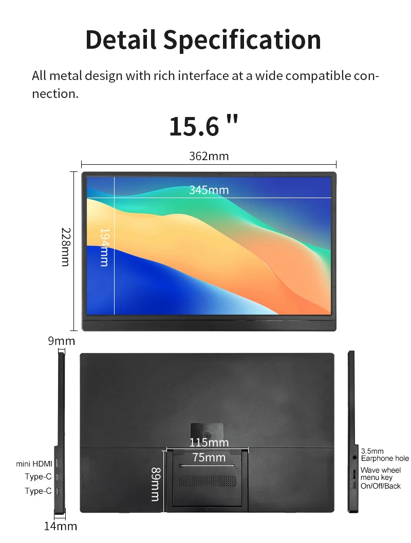 超軽量ポータブル 15.6 インチ 1920*1080P ゲ - Portable Monitor 15.6 Inch 1080P Type C のレビューと価格