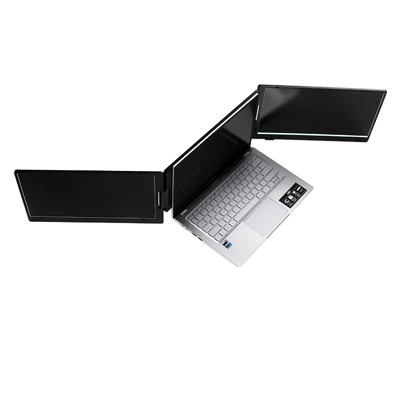 折りたたみ式デザインのポータブル15.6インチIPSパネル搭 - Triple Screen Laptop Monitor Foldable のレビューと価格