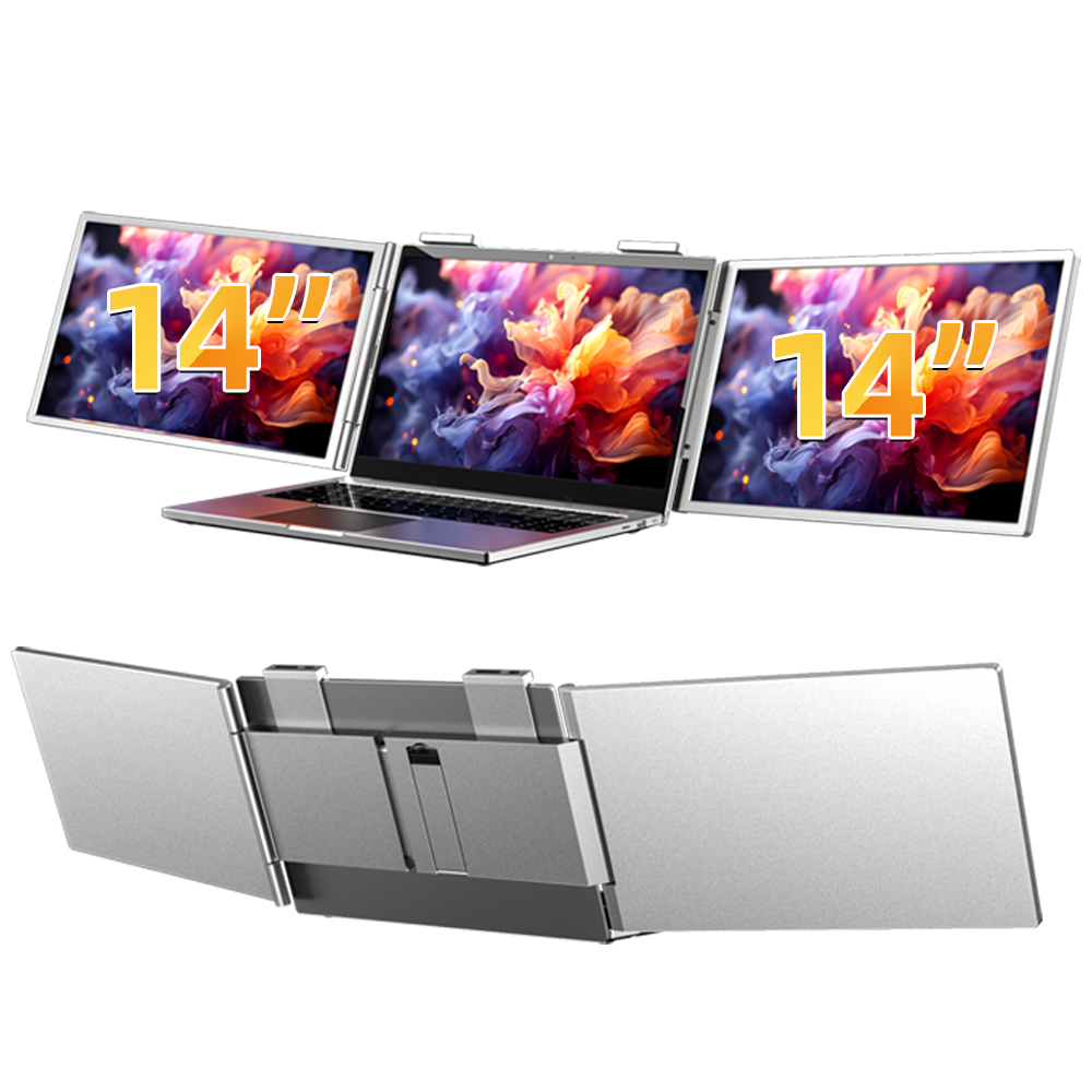 14インチ OEM S3 トリプルスクリーン ゲーミング ポ - Triple Screen Laptop Monitor Foldable のレビューと価格