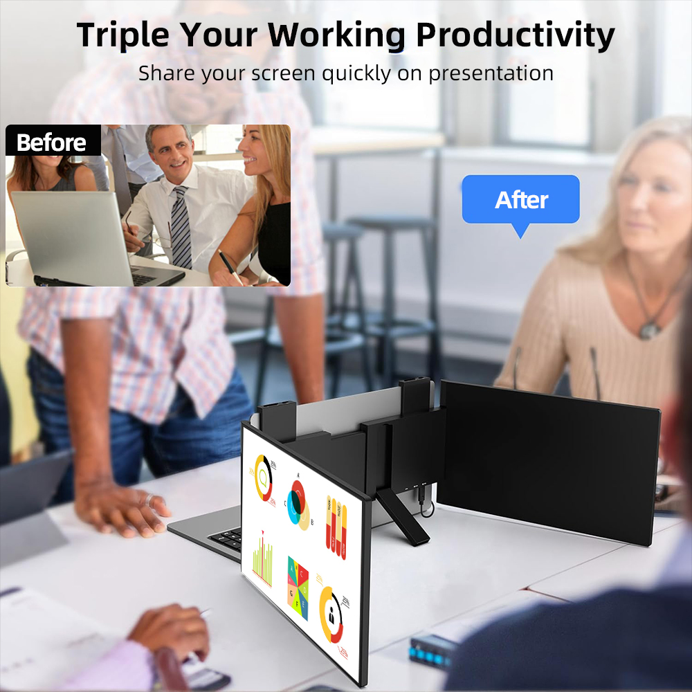 14インチ OEM S3 トリプルスクリーン ゲーミング ポ - Triple Screen Laptop Monitor Foldable のレビューと価格