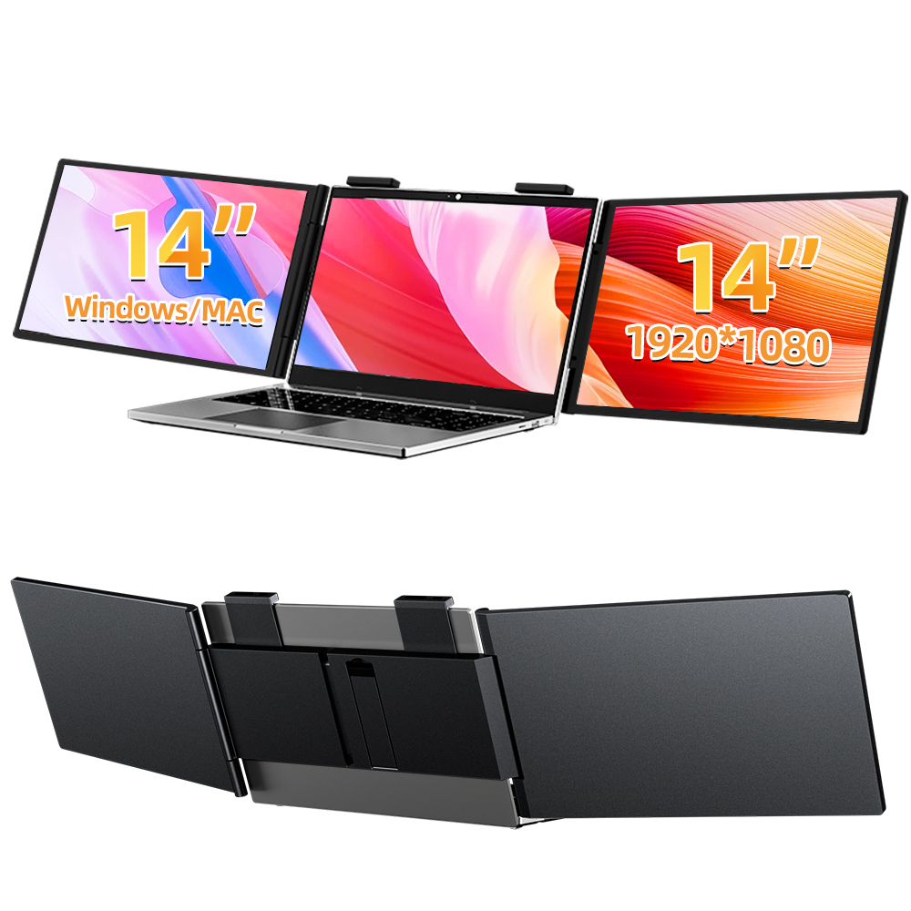 14インチ OEM S3 トリプルスクリーン ゲーミング ポ - Triple Screen Laptop Monitor Foldable のレビューと価格