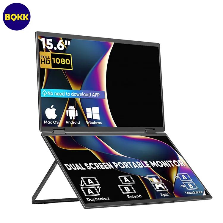 新品OEM LCDデュアルスクリーンポータブルモニター 15 - Portable Monitor 15.6 Inch 1080P Type C のレビューと価格