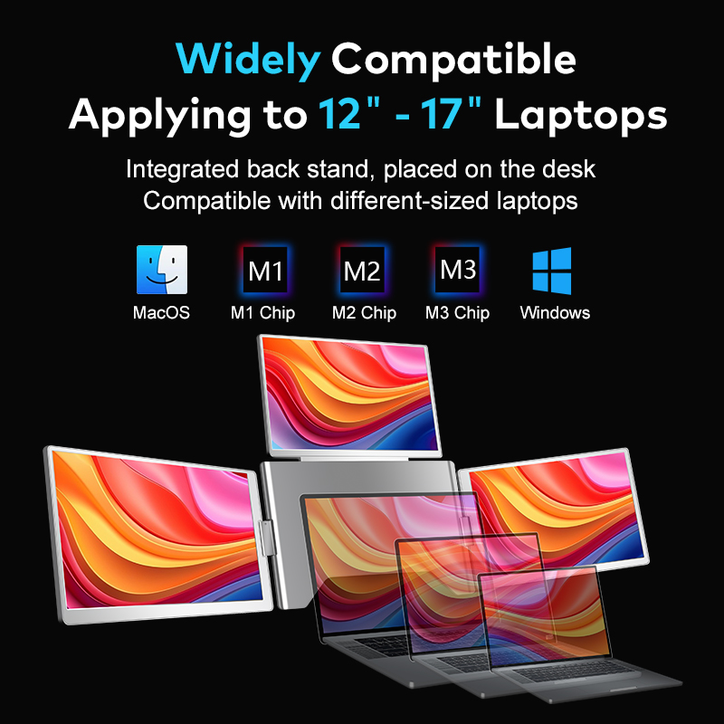 14インチ クアッドラップトップスクリーンエクステンダー F - Dual Screen Portable Monitor Extender のレビューと価格