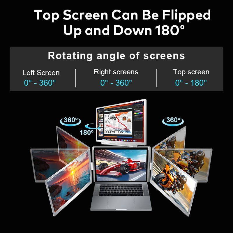 14インチ クアッドラップトップスクリーンエクステンダー F - Dual Screen Portable Monitor Extender のレビューと価格