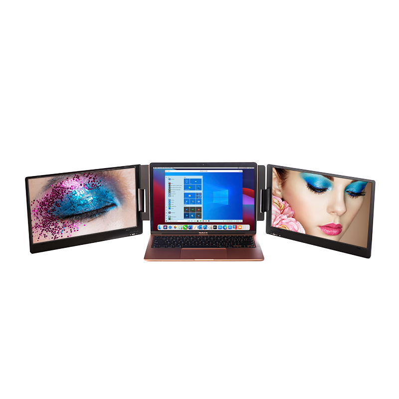 旅行用折りたたみ式トリプルスクリーン - 15.6インチHD - Triple Screen Laptop Monitor Foldable のレビューと価格