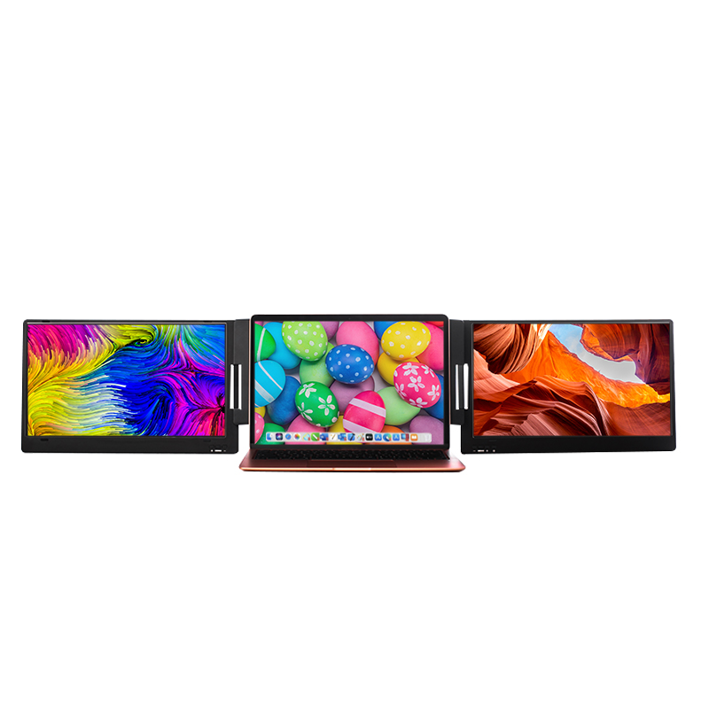 旅行用折りたたみ式トリプルスクリーン - 15.6インチHD - Triple Screen Laptop Monitor Foldable のレビューと価格