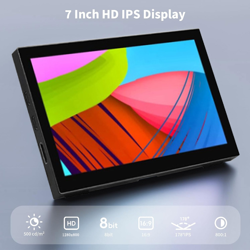 タッチスクリーン小型モニター 7インチ ポータブルモニター  - Portable Touchscreen Monitor For Laptop のレビューと価格