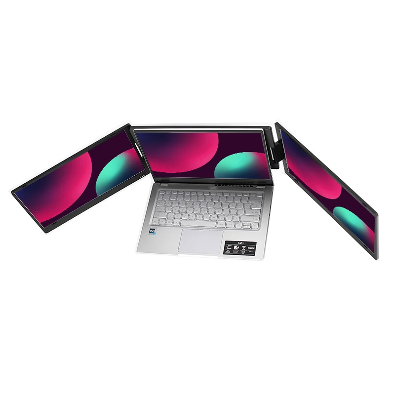 14インチ デュアル トリプル ポータブル 拡張型 ノートパ - Triple Screen Laptop Monitor Foldable のレビューと価格