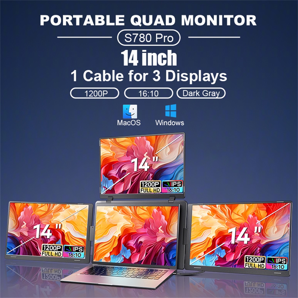 Rospider 14～18.5インチ トリプルスクリーンエ - Triple Screen Laptop Monitor Foldable のレビューと価格