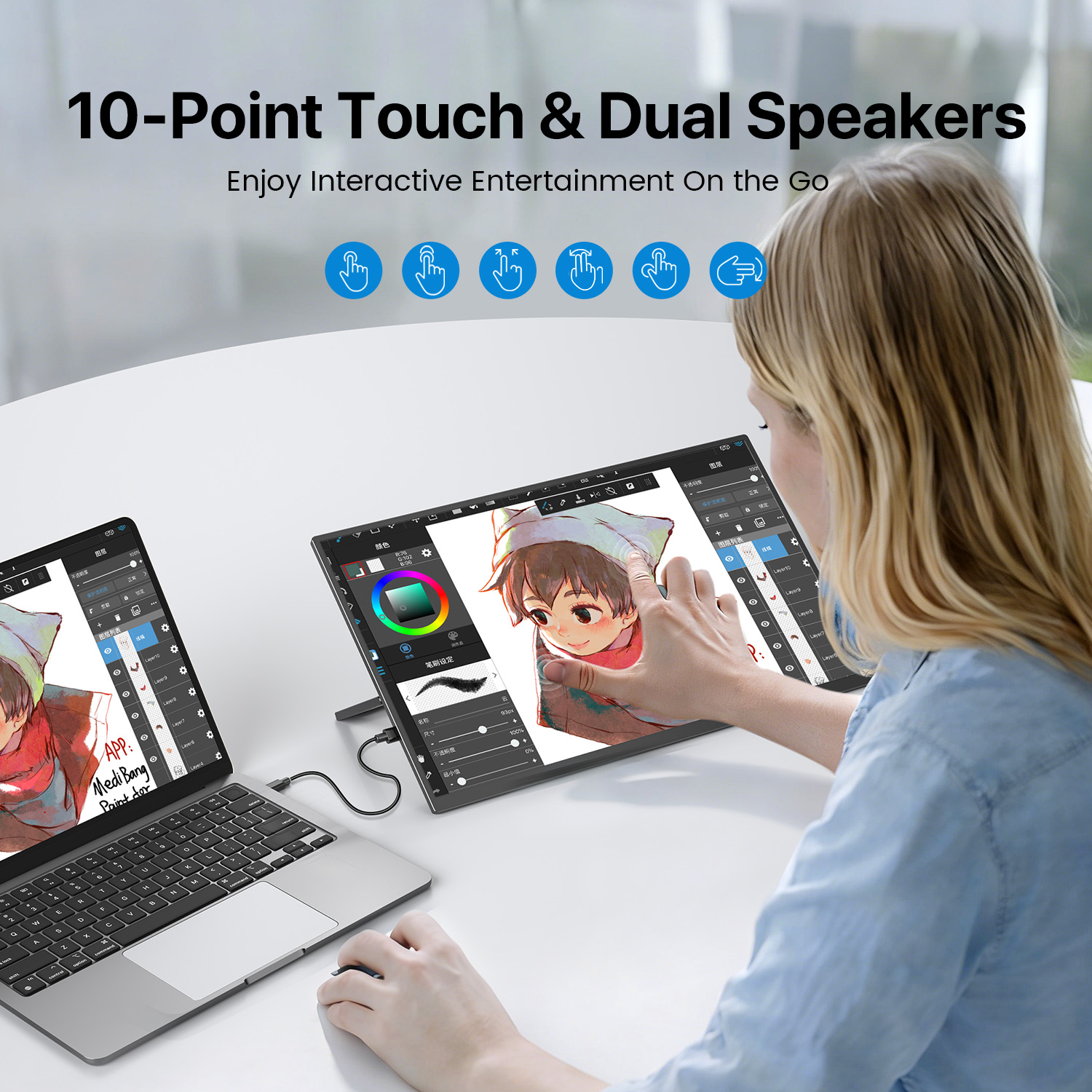 UPERFECT 15.6 インチ ポータブル モニター 6 - Portable Touchscreen Monitor For Laptop のレビューと価格