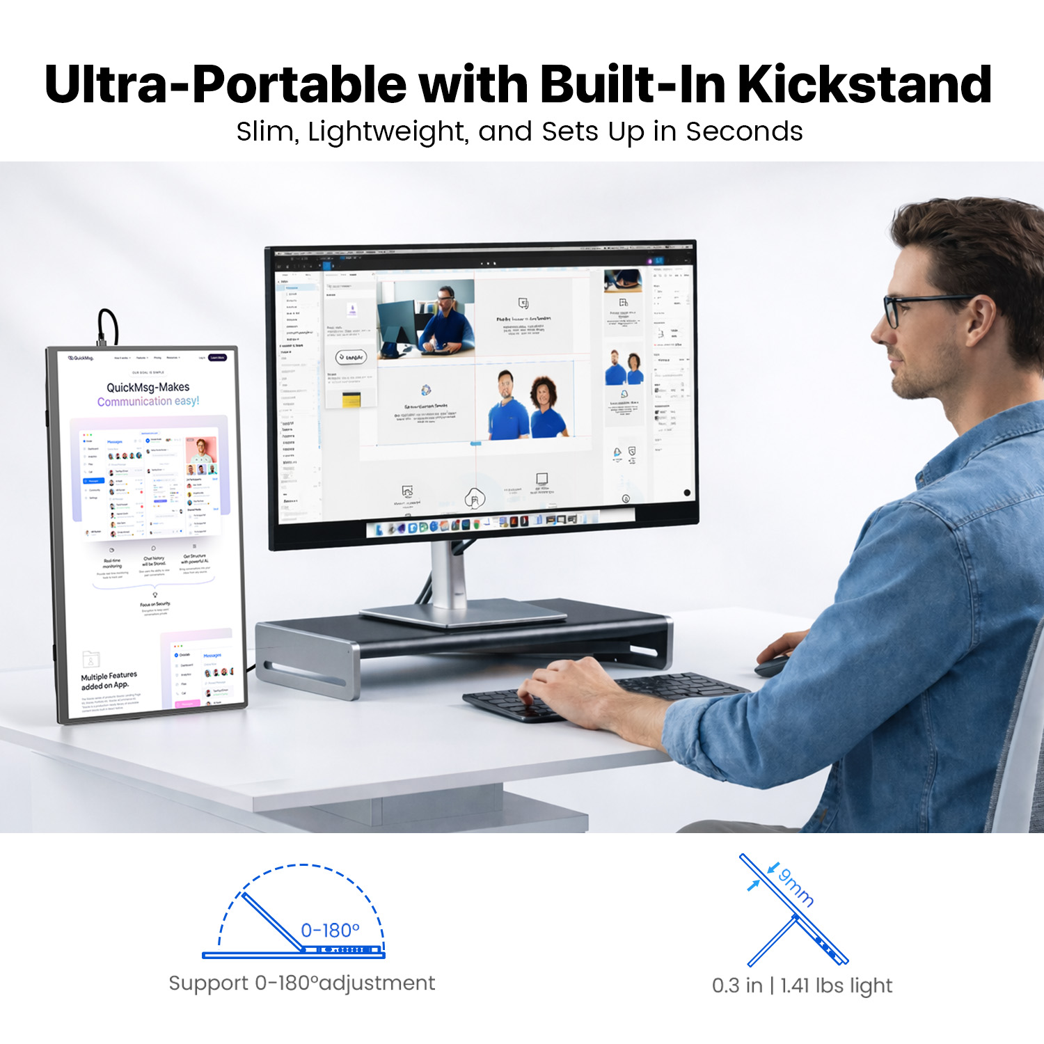 UPERFECT 15.6 インチ ポータブル モニター 6 - Portable Touchscreen Monitor For Laptop のレビューと価格