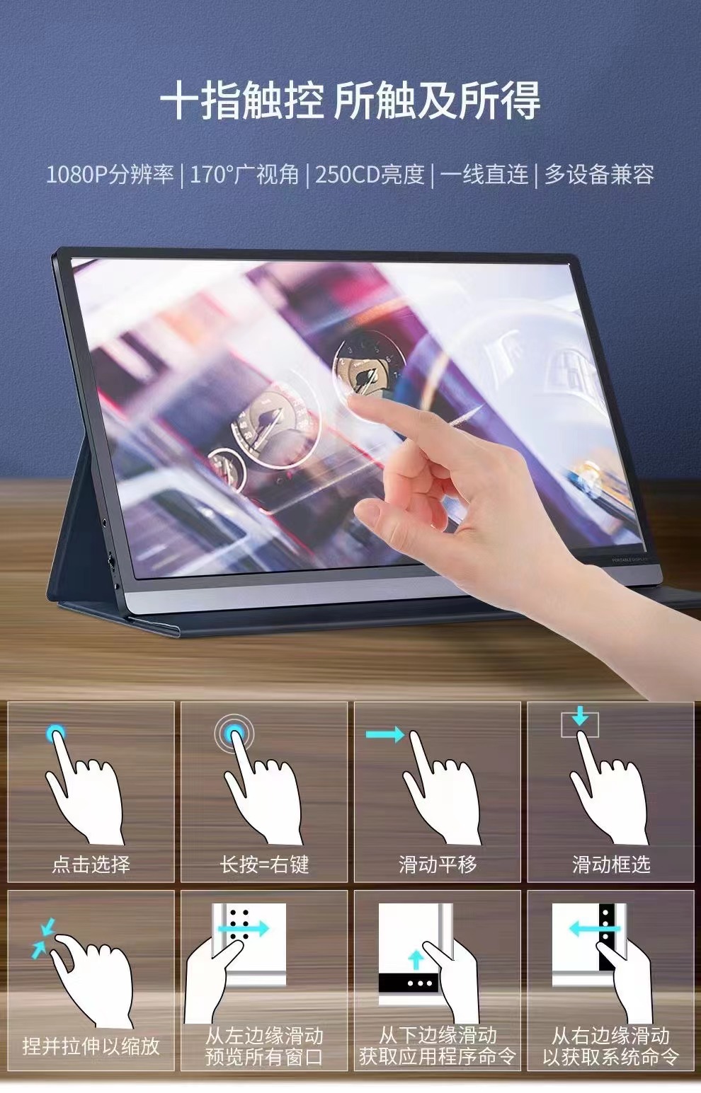 15.6インチ 1080P トリプルポータブルモニター 折り - Portable Monitor 15.6 Inch 1080P Type C のレビューと価格